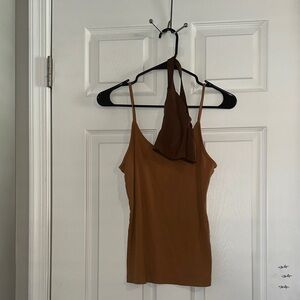 Aerie Brown Camisole with Halter Neck
